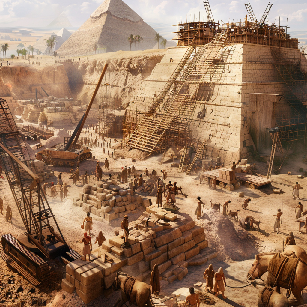 LinaEdu Erasmus Courses Croatia - Photography and AI in the classroom - Ancient Egypt The Process of Building The Pyramids