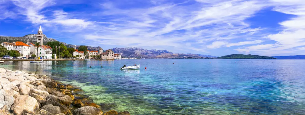 Idyllic coastal villages in Croatia. Kastella in Dalmatia.Kastel