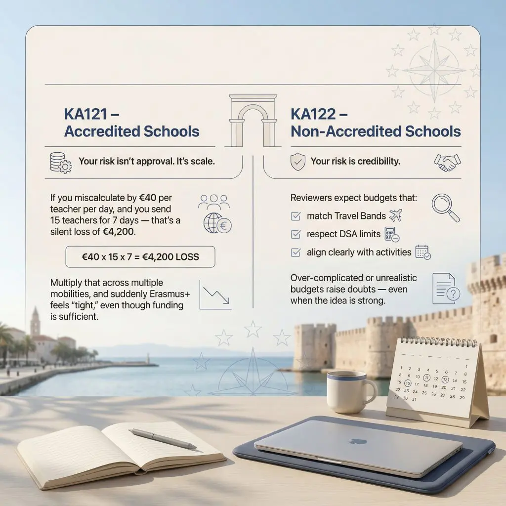 LinaEdu Erasmus+ KA1 Courses Split Croatia - Budgeting Risk For KA121 and KA122