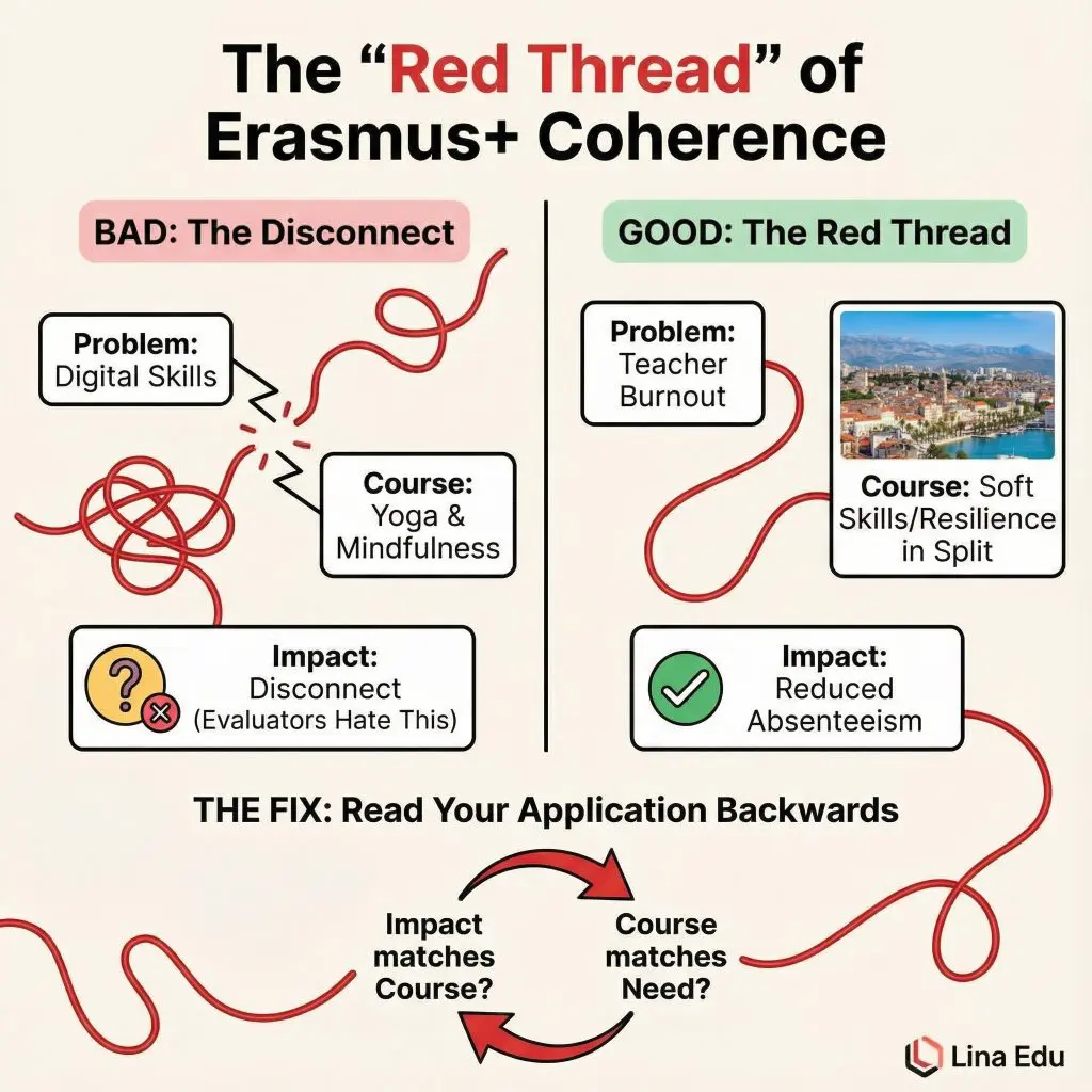 LinaEdu Erasmus+ KA1 Courses Split Croatia - Red Thread of Erasmus Coherence